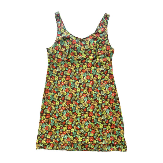 Vintage Patterned Slip Dress