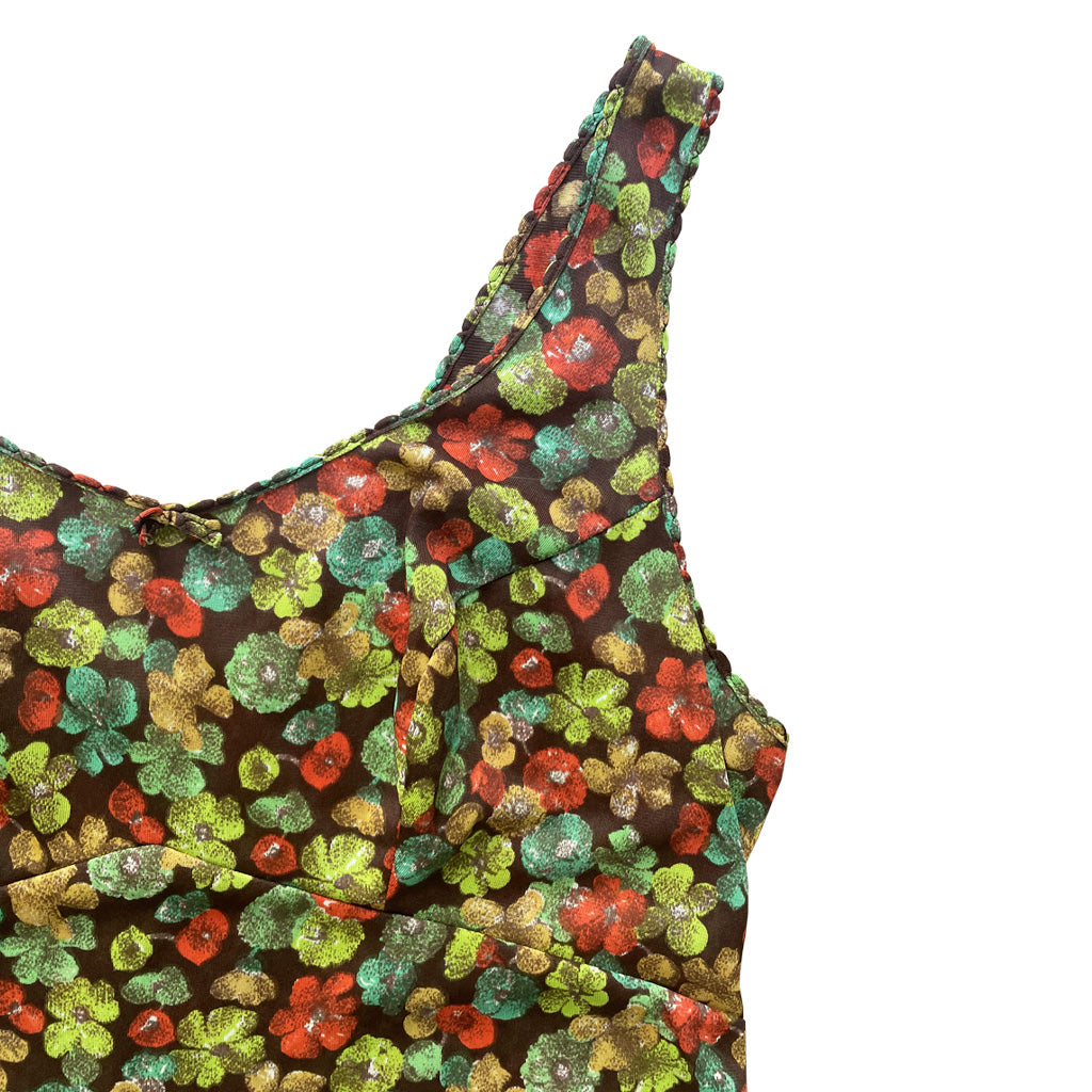 Vintage Patterned Slip Dress