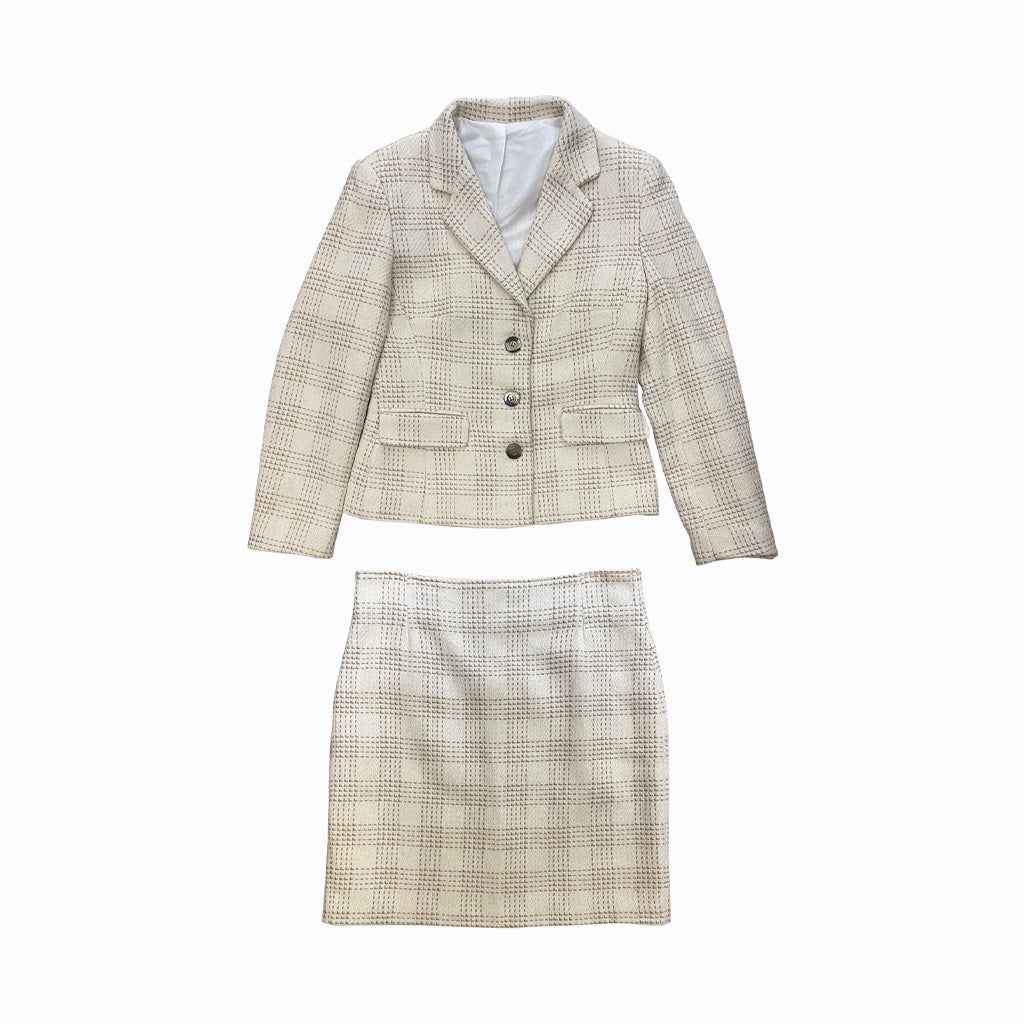 Vintage Cream Wool Blend Suit