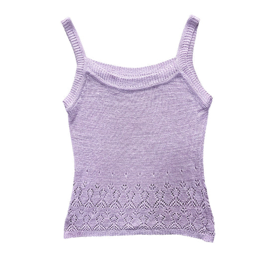intage Summer Mesh Tank Top Purple