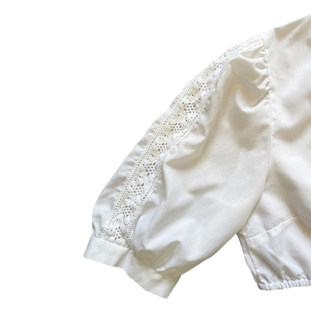 Vintage Tyrolean White Top