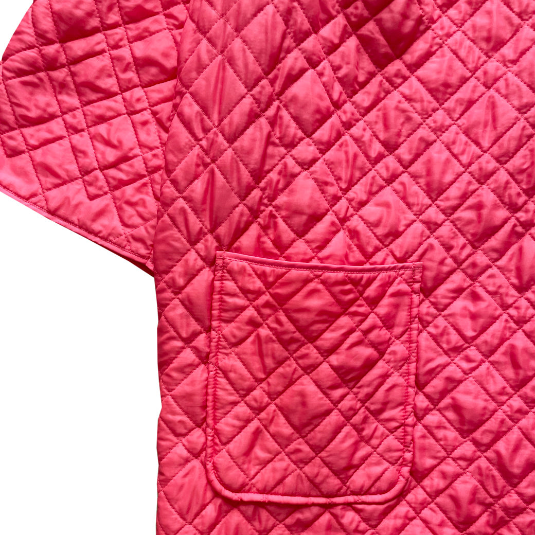 Vintage Pink Quilted Long Jacket 1960s
