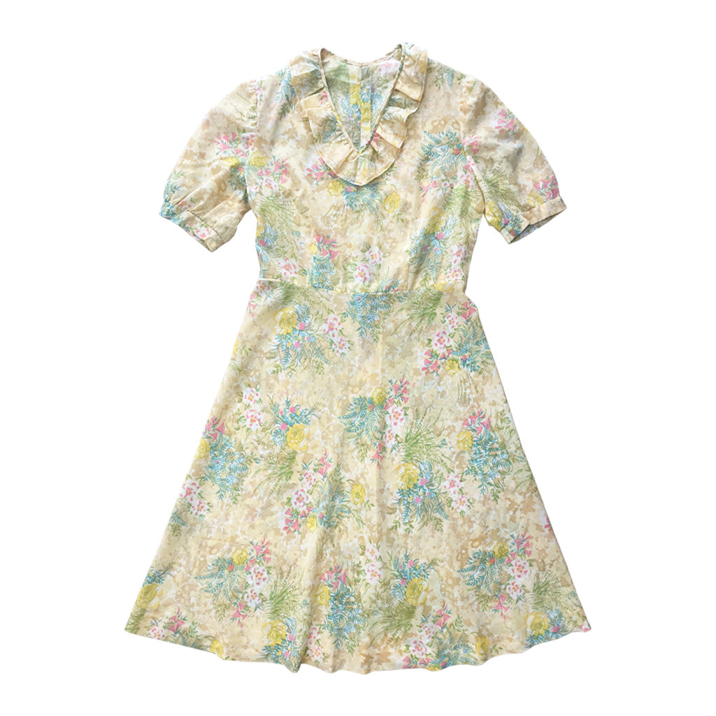 Vintage Soft Patterned Dress 1960s