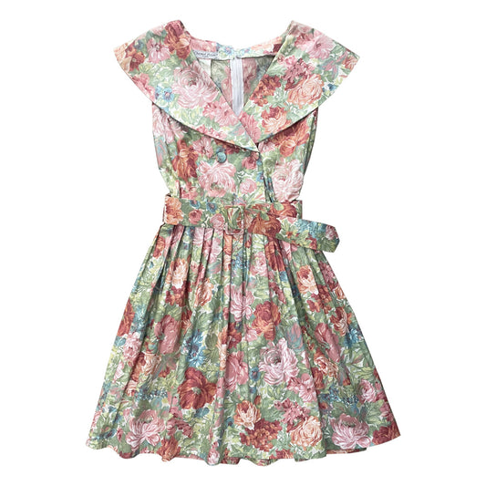 Vintage Cotton Flower Dress - Chantal Rosner 1950s