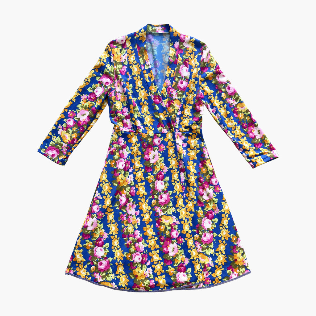 Vintage Floral Wrap Dress 1970s