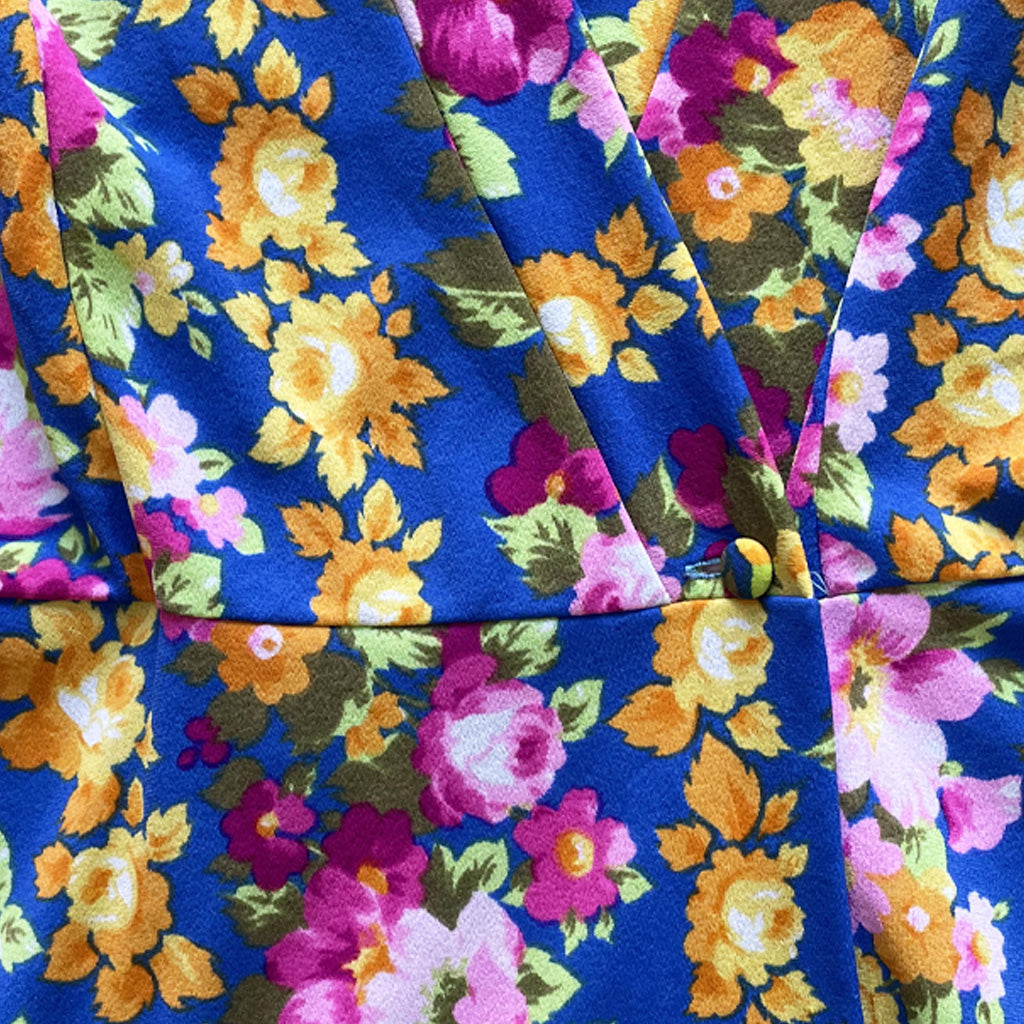 Vintage Floral Wrap Dress 1970s