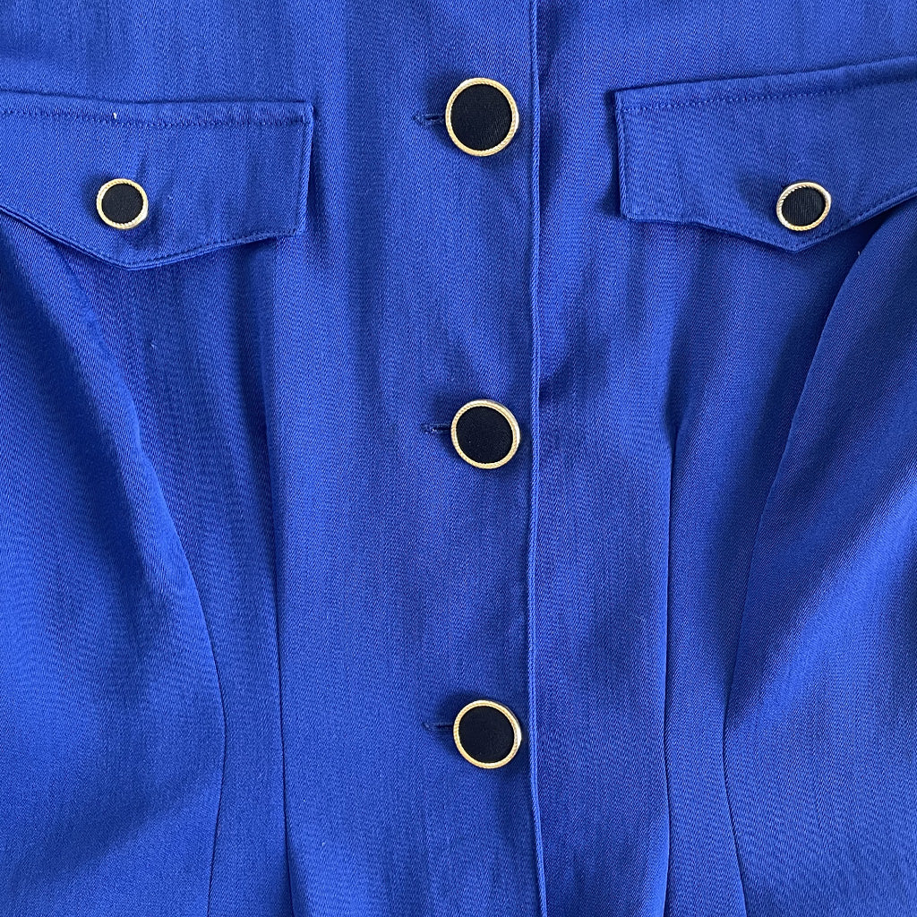 Vintage Electric Blue Dress 1980s