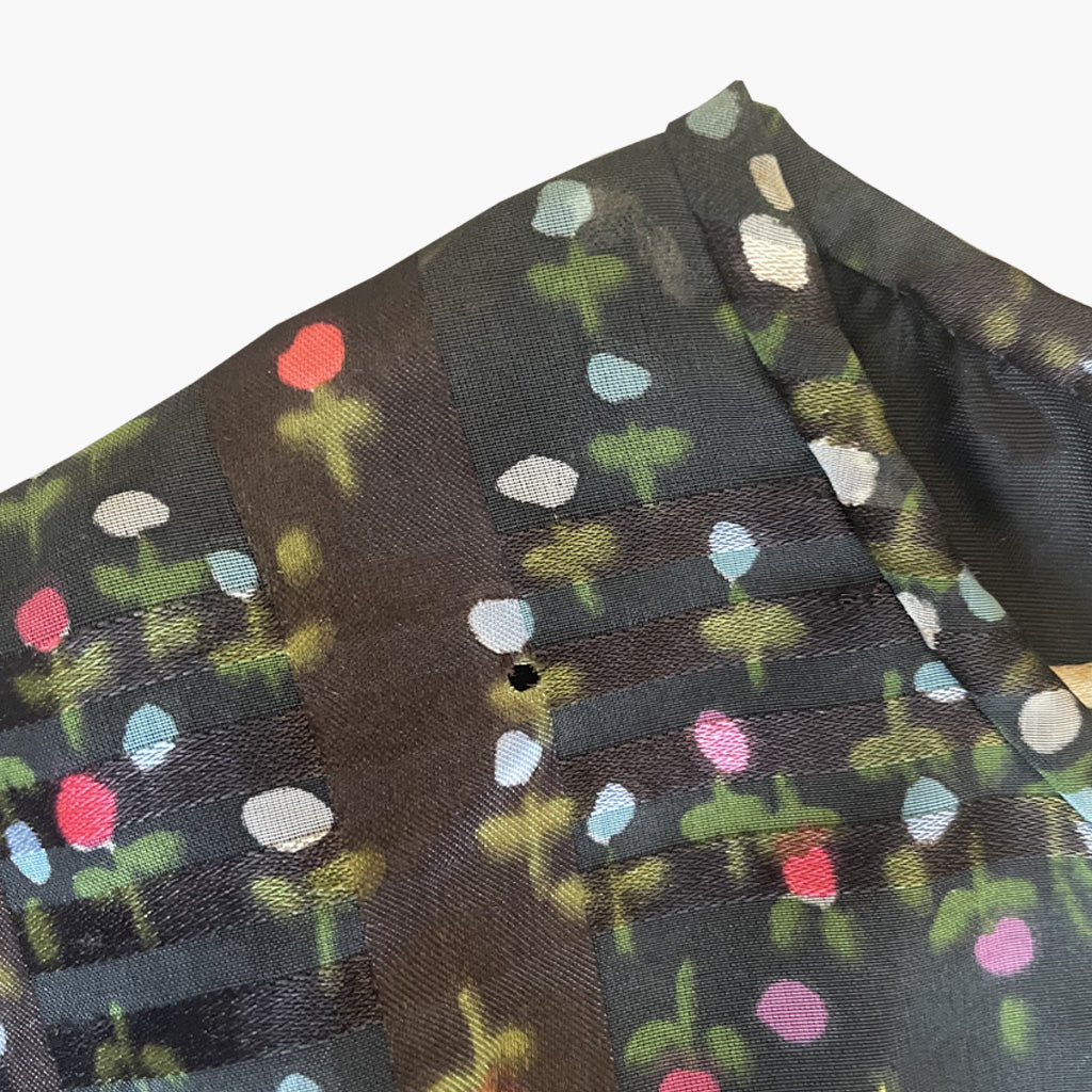 Vintage Floral Dress With Pleated Skirt 1970s