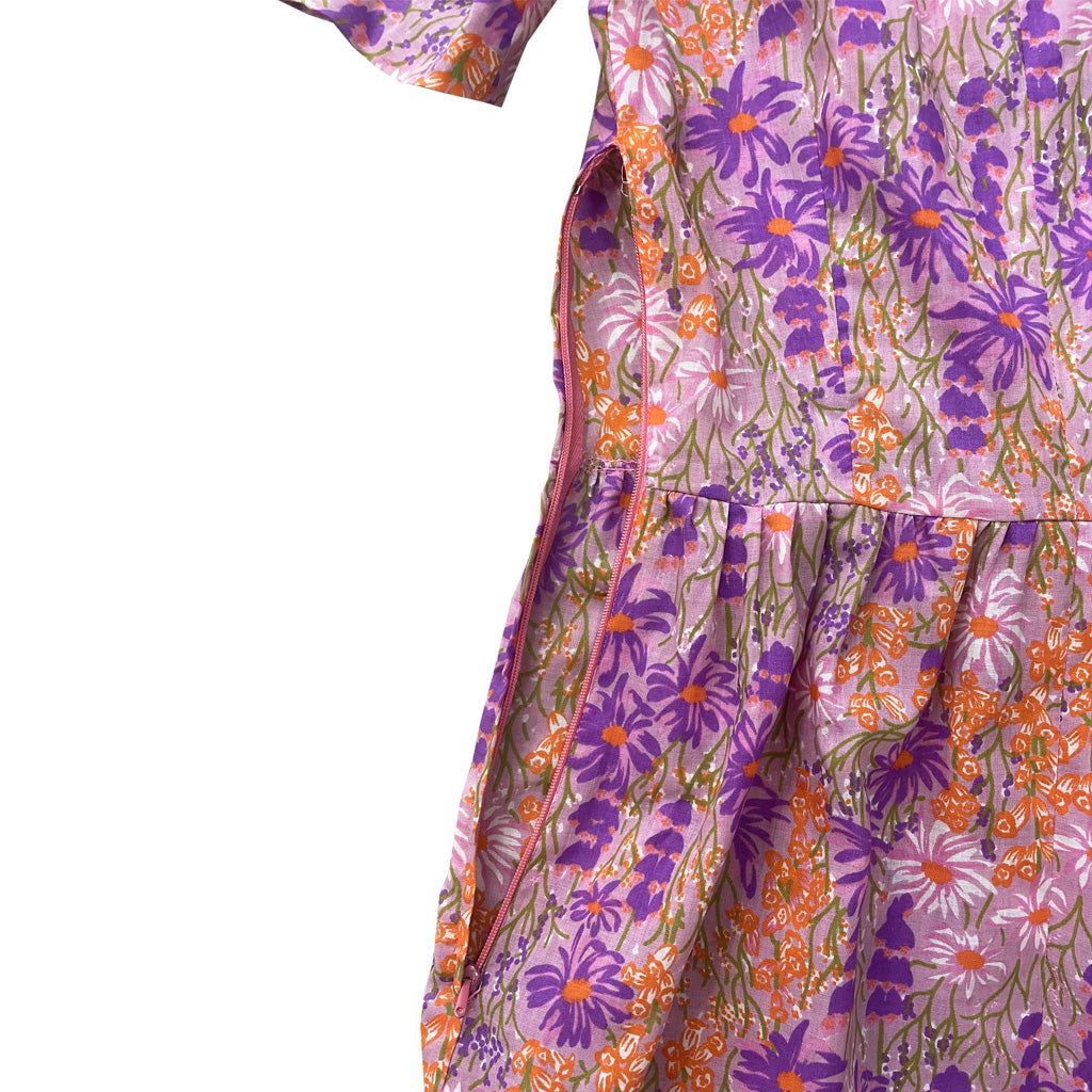 Vintage Cotton Dress With Pattern 1960s
