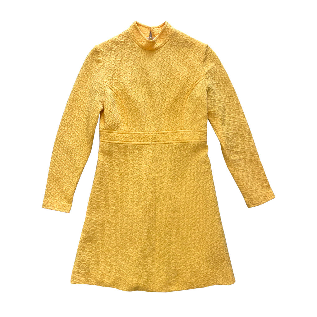 Vintage Yellow Dress 1970s
