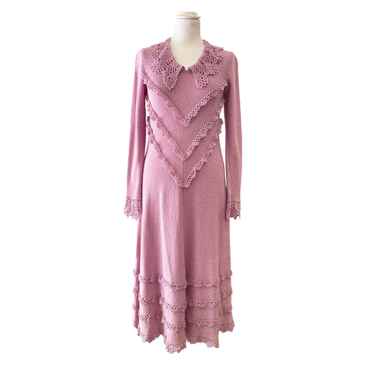 Vintage lilac knitted dress 1970s