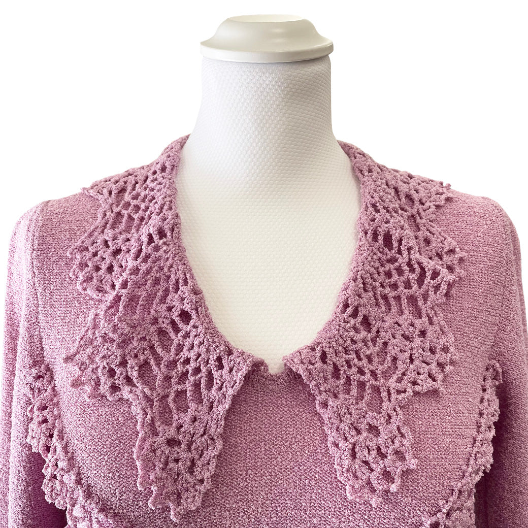 Vintage lilac knitted dress 1970s