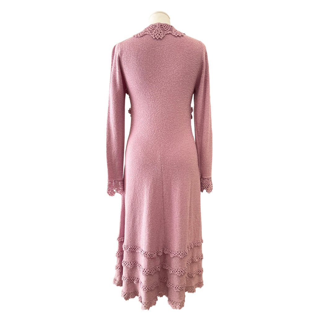 Vintage lilac knitted dress 1970s