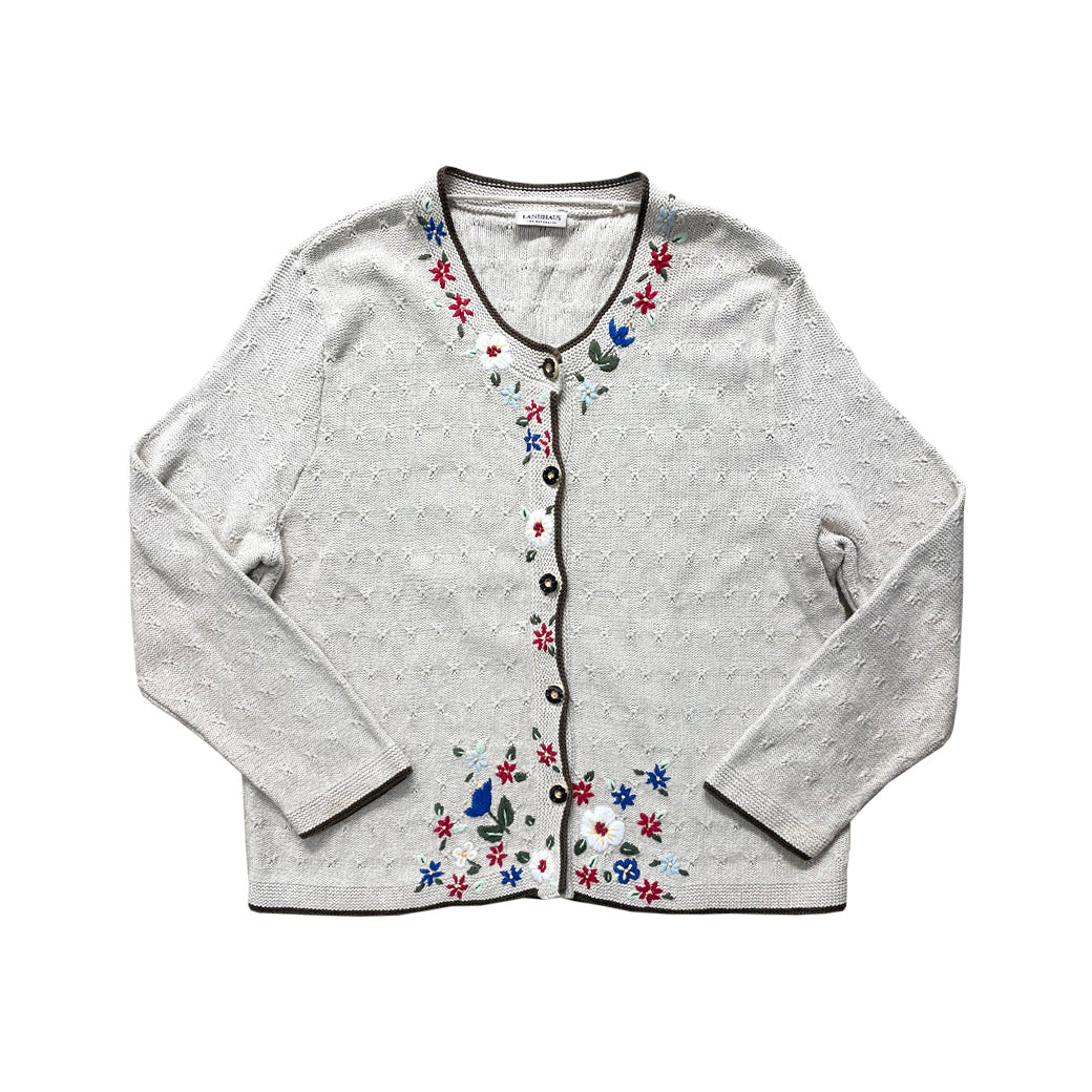 Vintage Austrian Hand Embroidered Cardigan - Landhaus