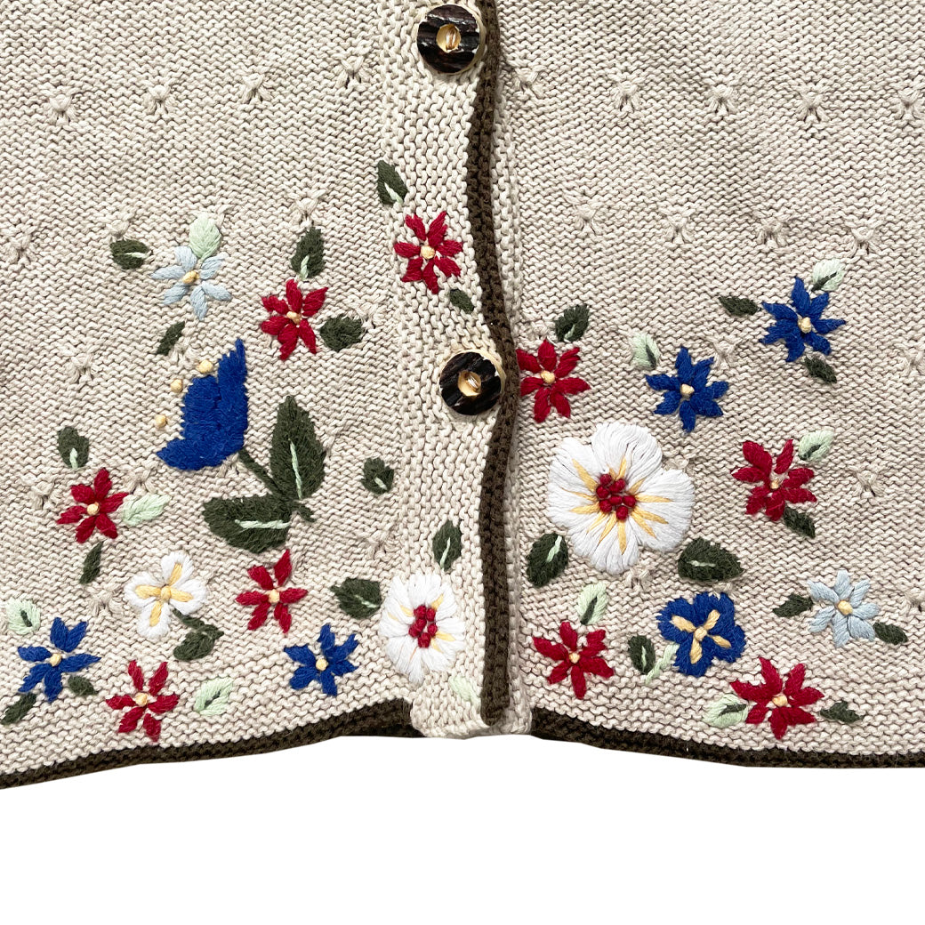 Vintage Austrian Hand Embroidered Cardigan - Landhaus