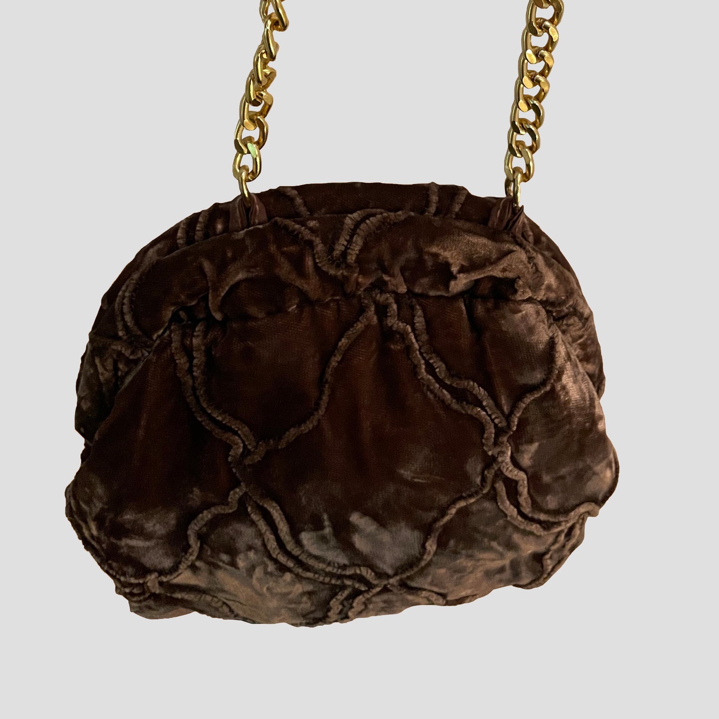 Vintage Velvet Mini Bag With Chain