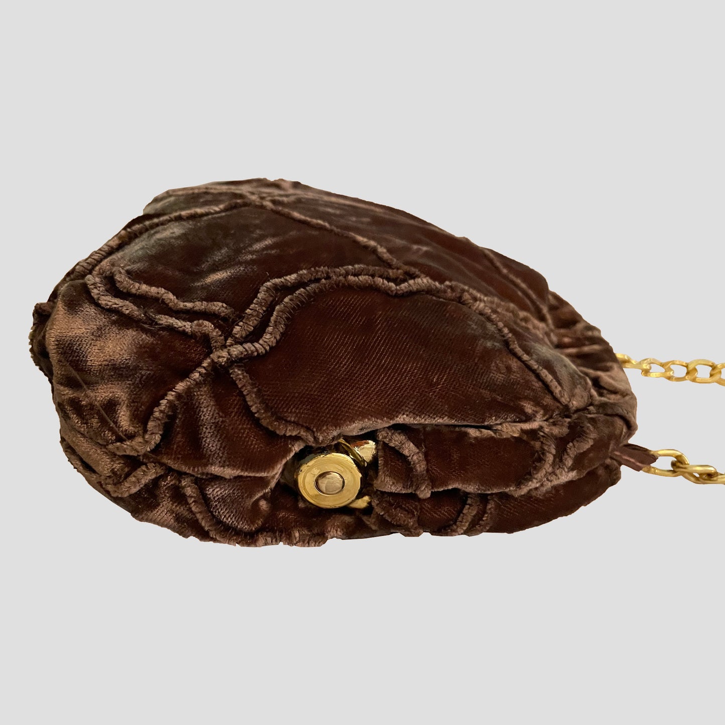 Vintage Velvet Mini Bag With Chain