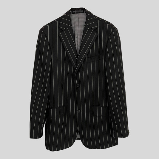 Vintage Blue Masculine Pinstripe Blazer