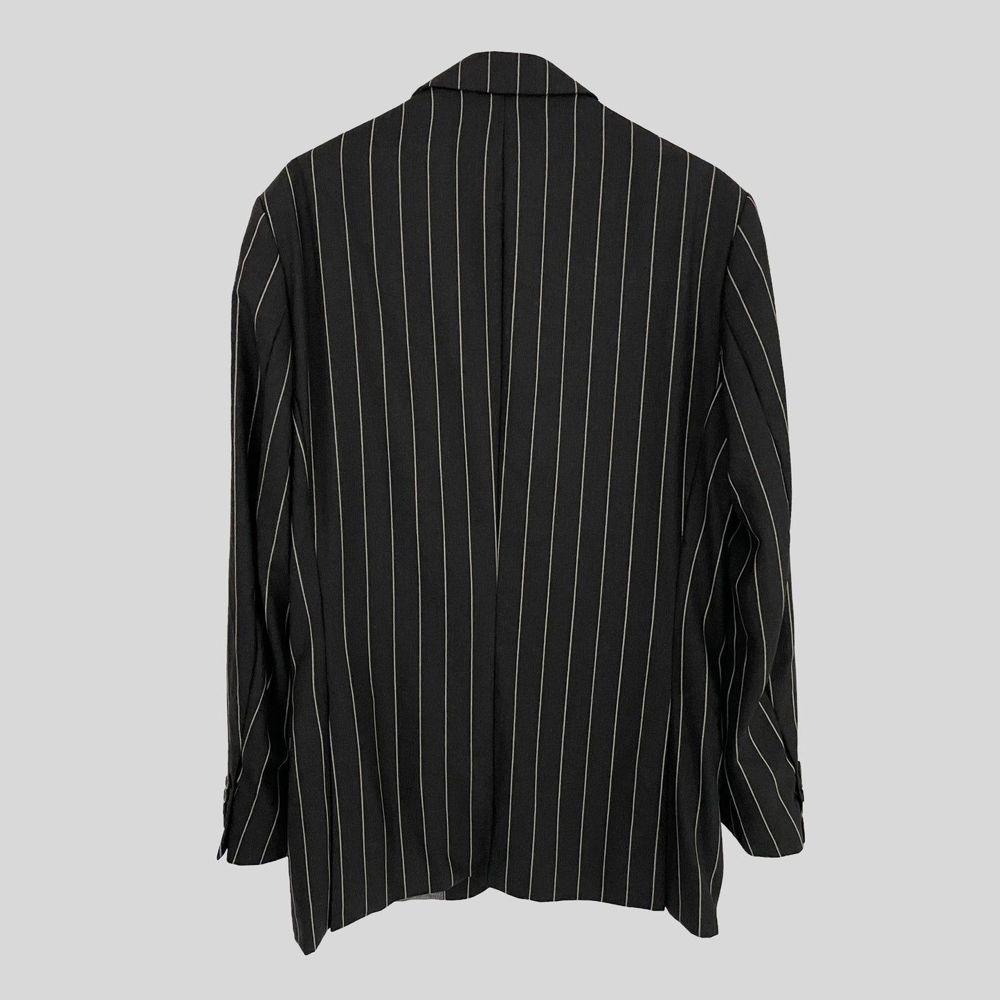 Vintage Blue Masculine Pinstripe Blazer