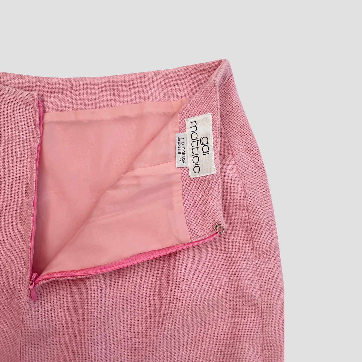 Vintage Gai Mattiolo Pink Skirt