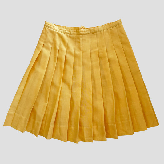 Vintage Pleated Yellow Skirt