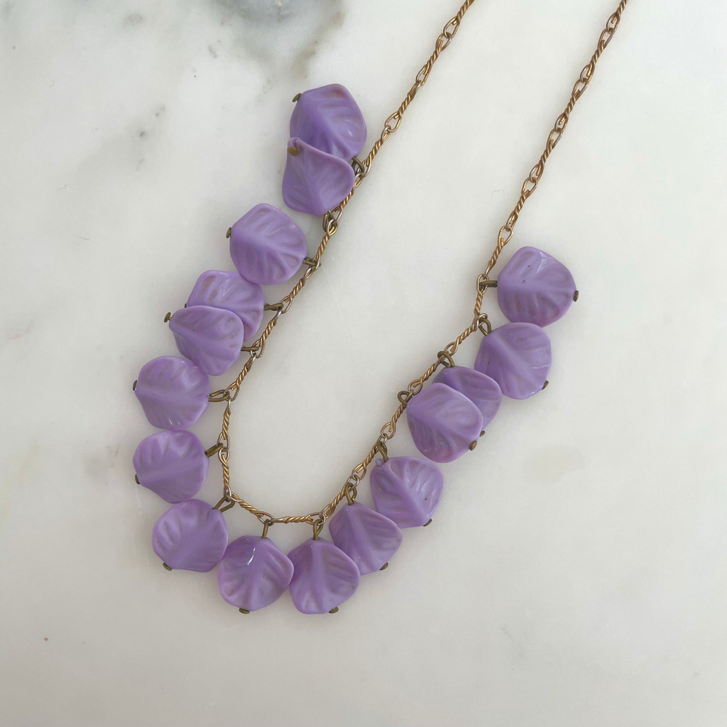 Vintage necklace with petals 1960s