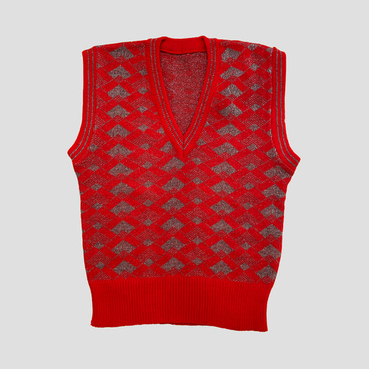 Vintage Lurex Knit Vest 1970s