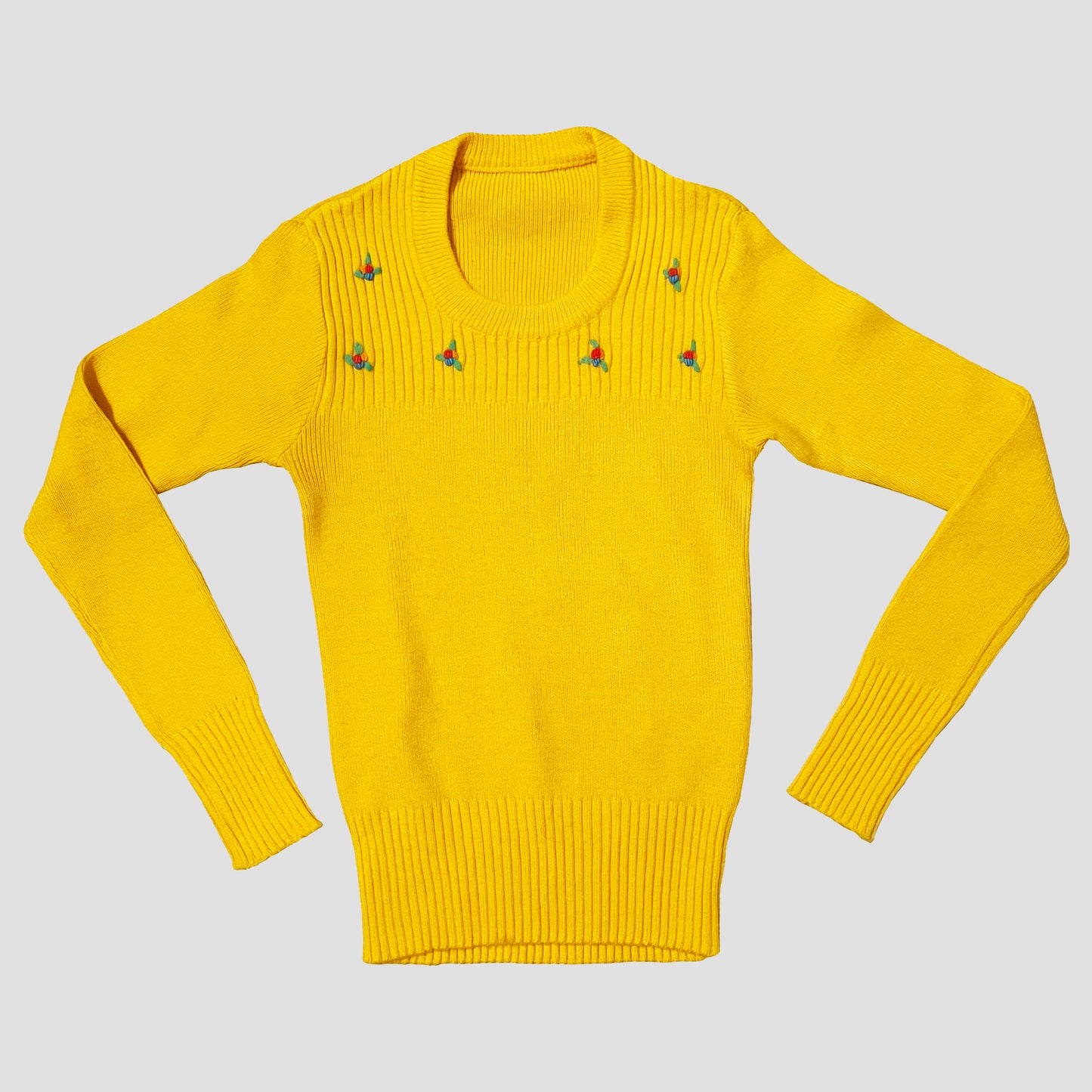 Vintage Yellow Sweater 1970s