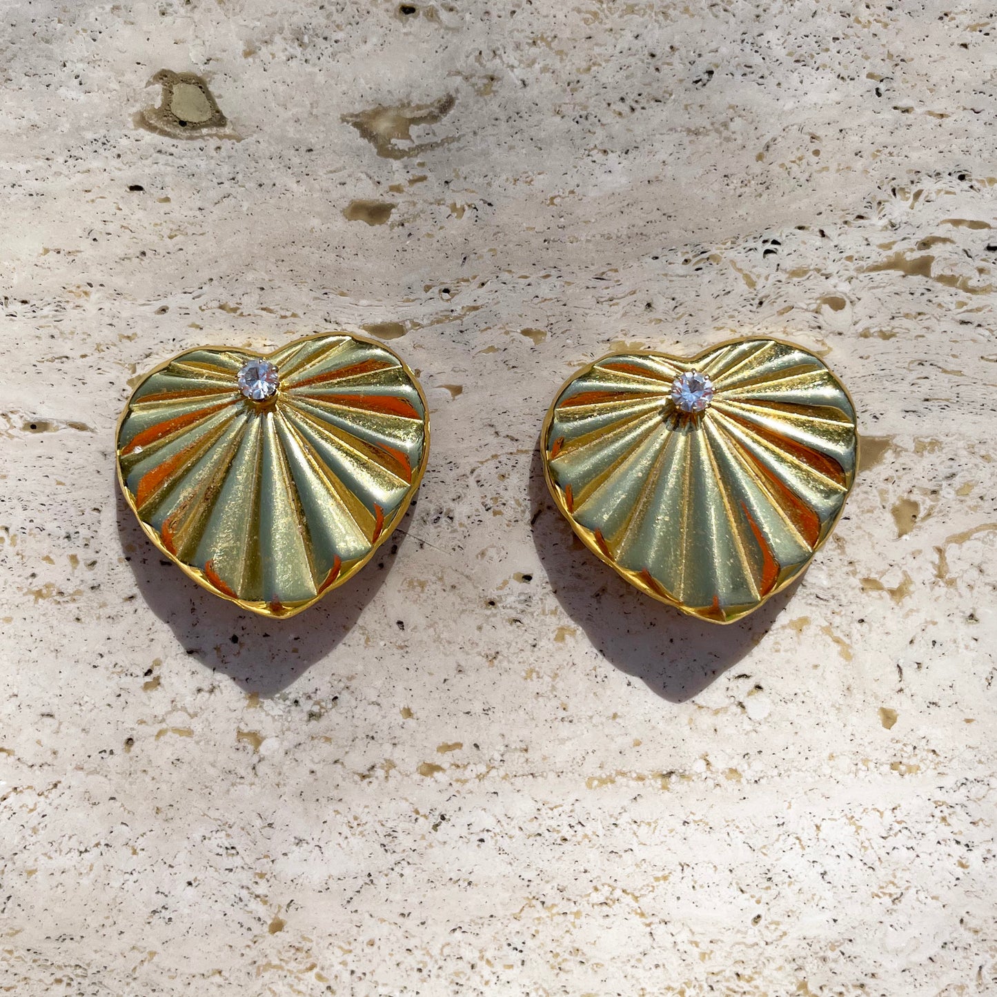 Vintage Heart Earrings 1960s