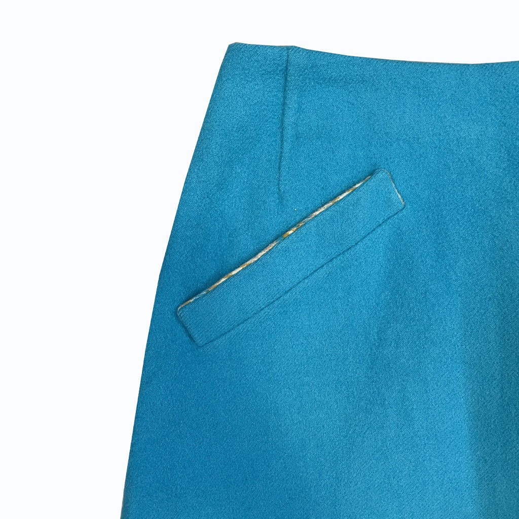 Vintage Light Blue Wool Suit 1960s