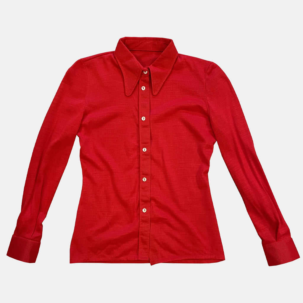 Vintage Red Jersey Shirt 1970s