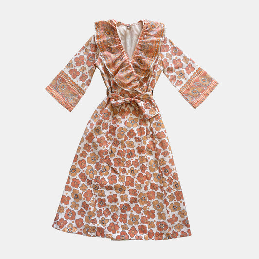 Vintage Floral Dress 1970s