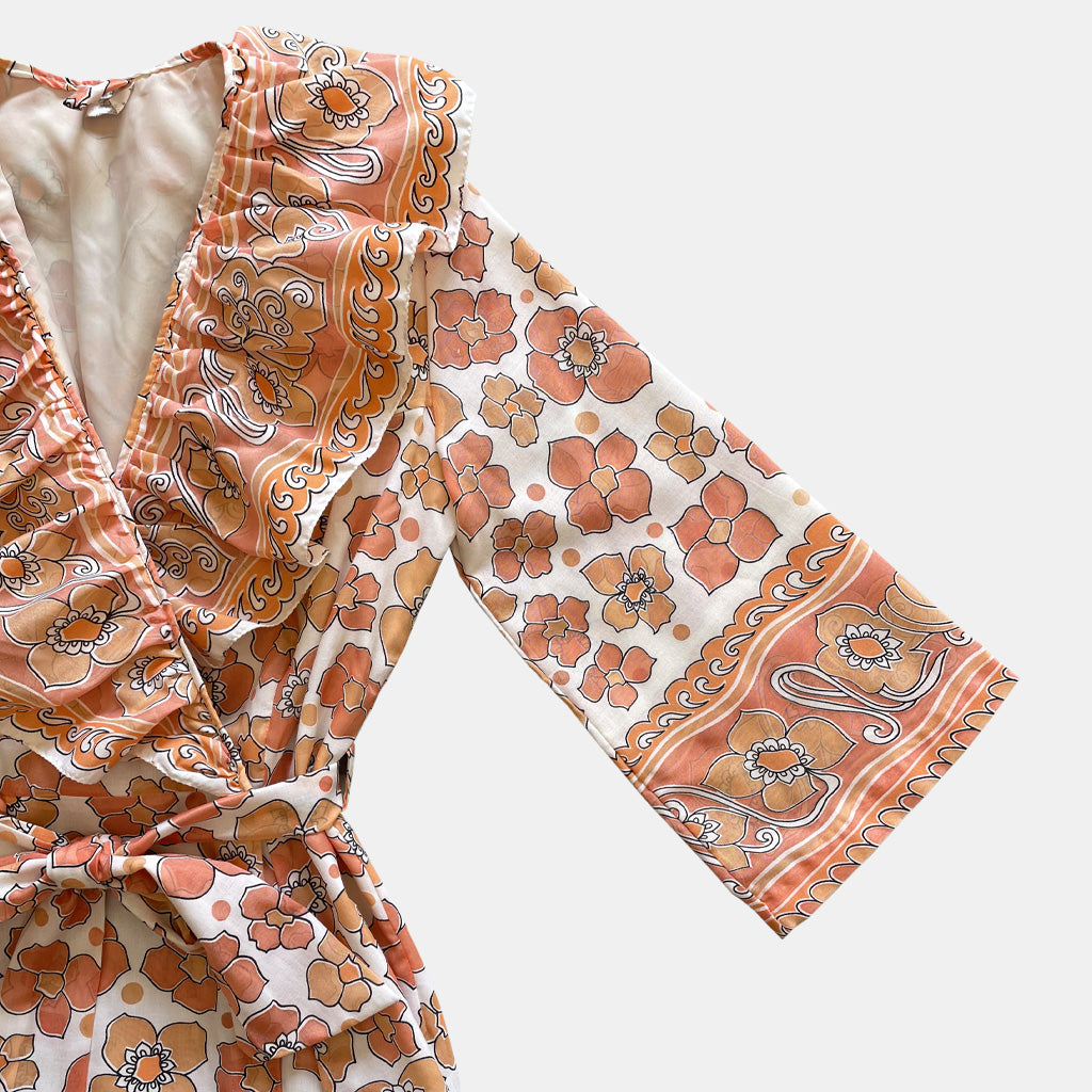 Vintage Floral Dress 1970s