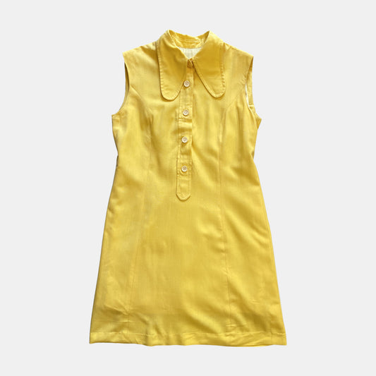 Vintage Yellow Dress 1970s