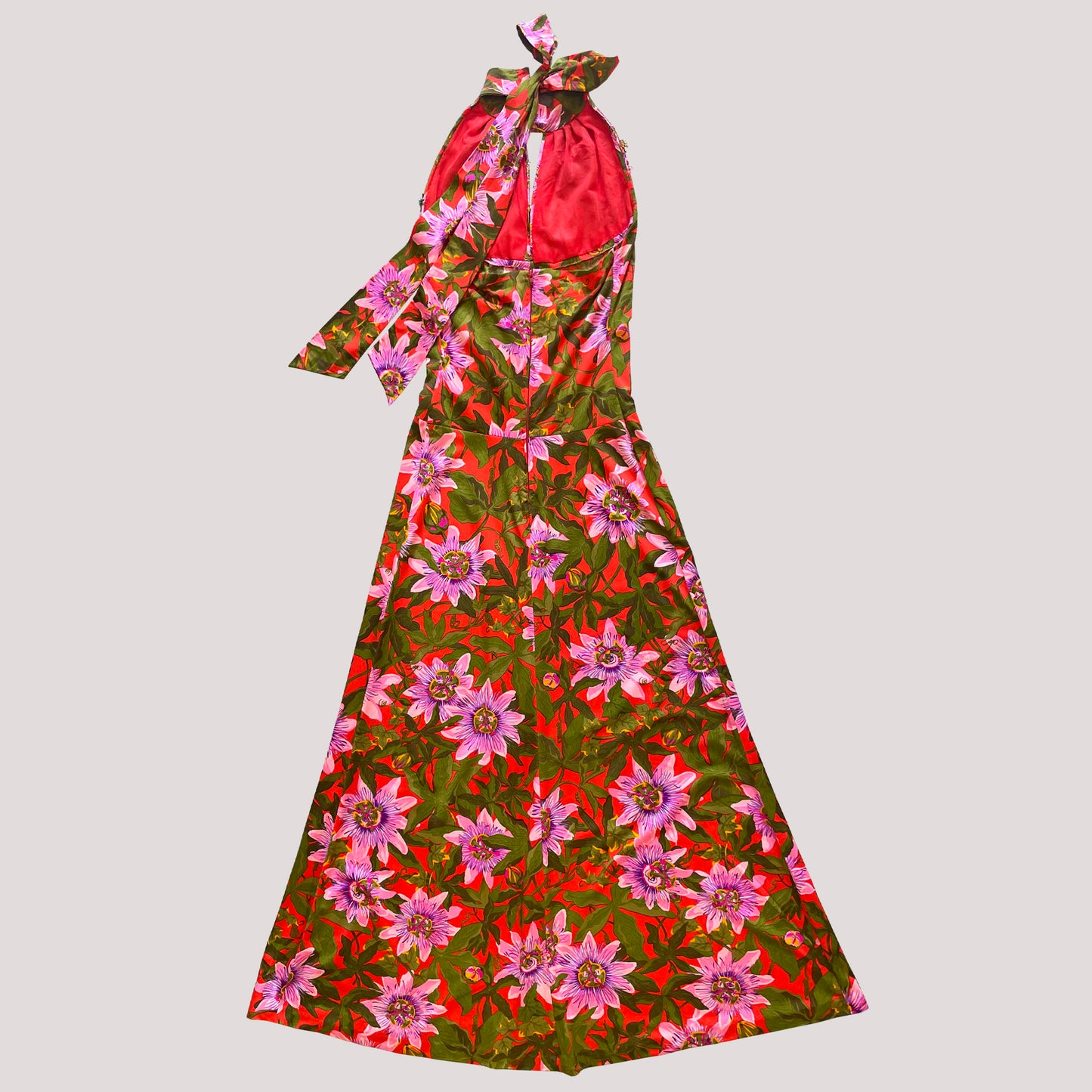 Vintage Long Tailored Dress With American Neckline
