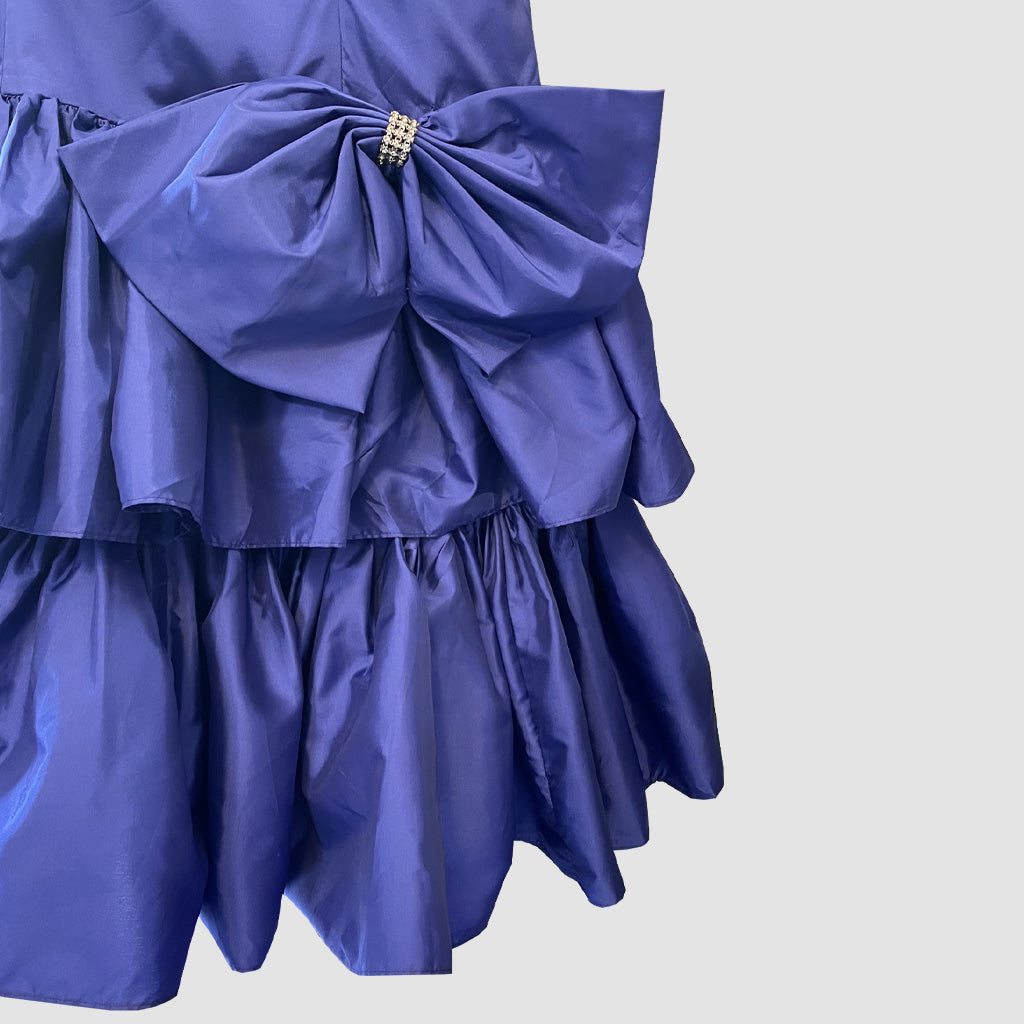 Vintage Usa Party Dress With Bow 1980s