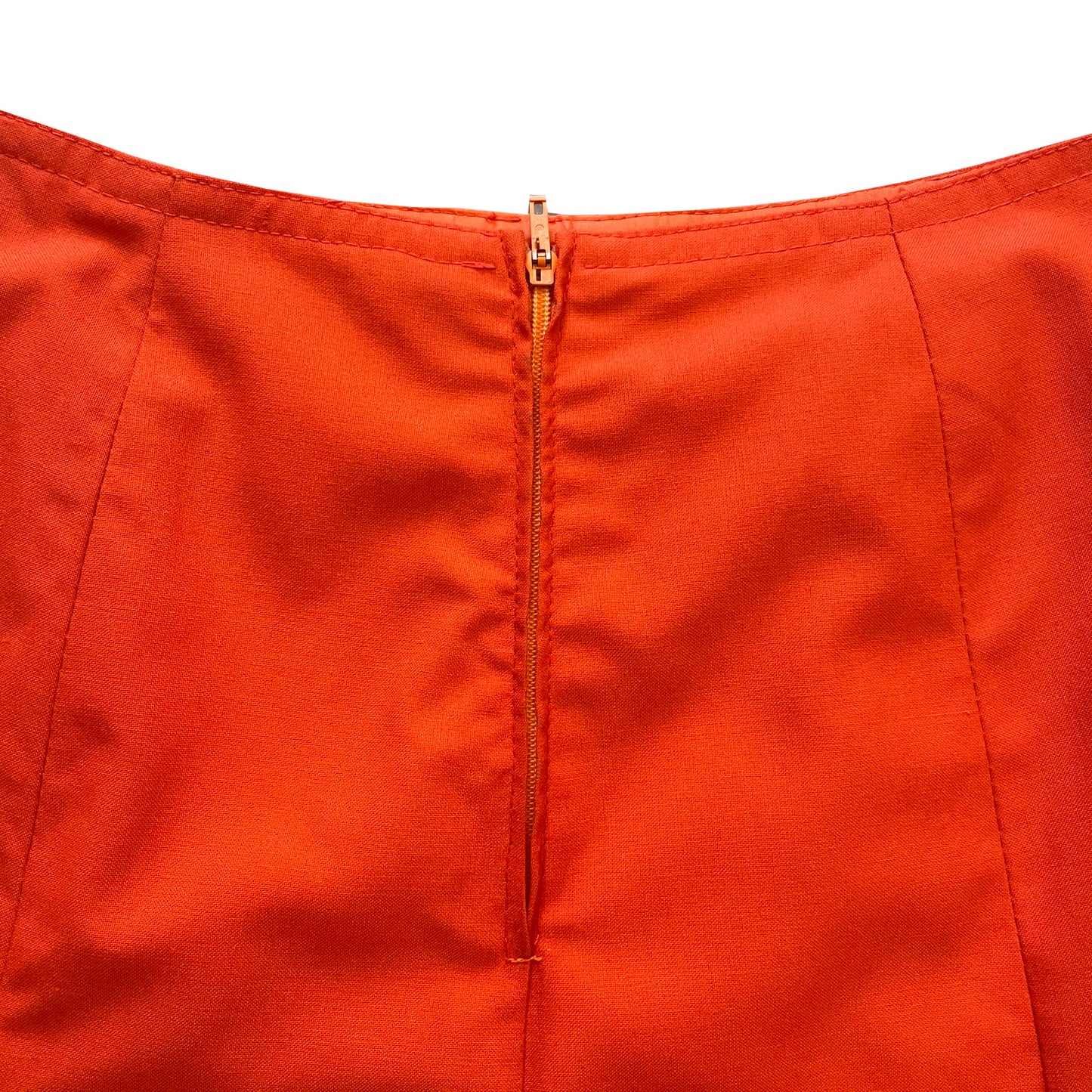 Vintage Orange Skirt 1960s