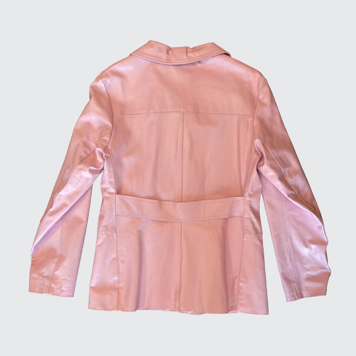 Vintage Pink Genuine Leather Jacket 1990s