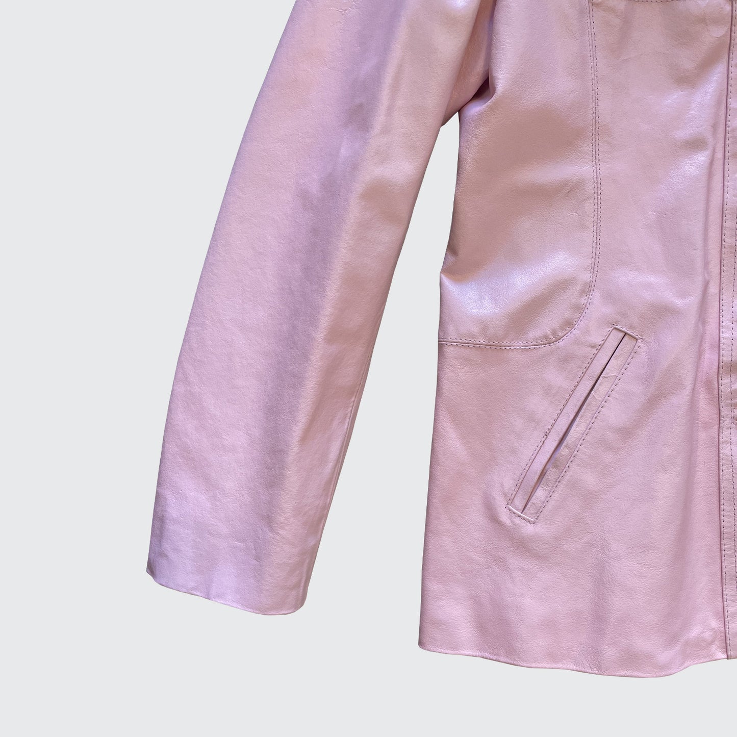 Vintage Pink Genuine Leather Jacket 1990s